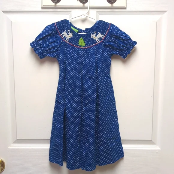 Classic Whimsy | Dresses | Classic Whimsy Smocked Polka Dot Christmas Dress  Size 3 | Poshmark